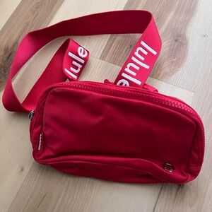 lululemon red belt bag fanny pack
